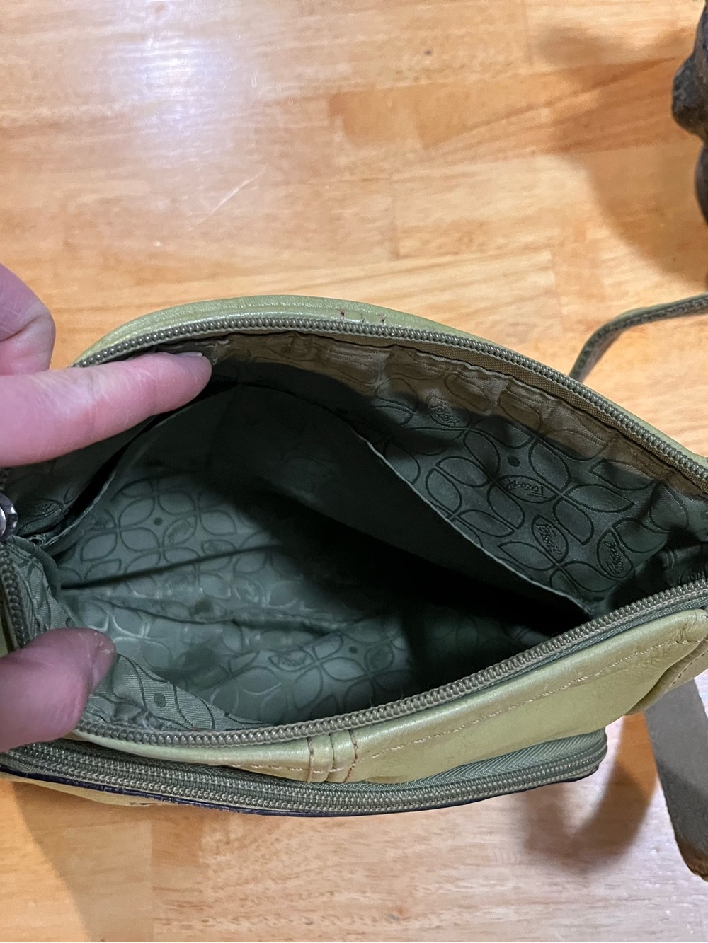 Fossil Green Leather Crossbody - Picture 4 of 4